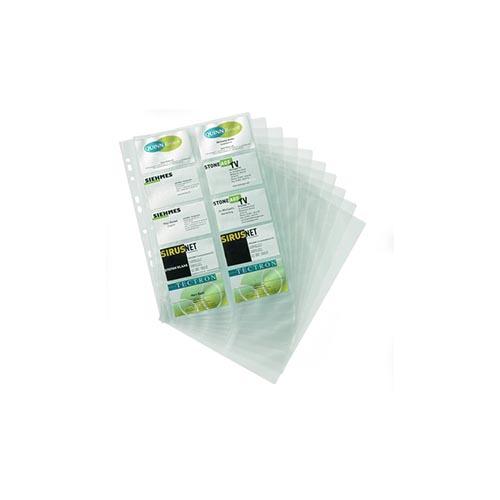 Photo de Jeu de 10 pochettes A4 pour 200 cartes de visite - Durable