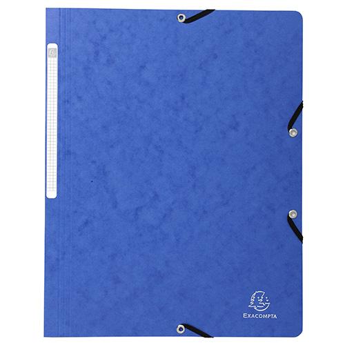 Photo de Chemise à élastique sans rabat - carton (25) - Bleu - Exacompta