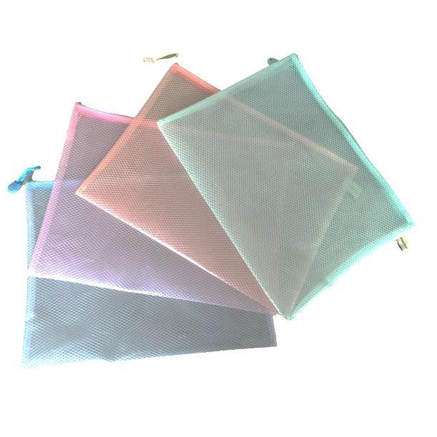 Photo de Pochette zip A4 pastel assorti - 3x4 couleurs - 251700