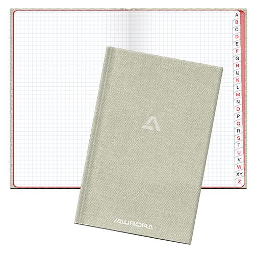 Photo de Carnet répertoire toilé - quadrillé - 14,5x22 - Aurora
