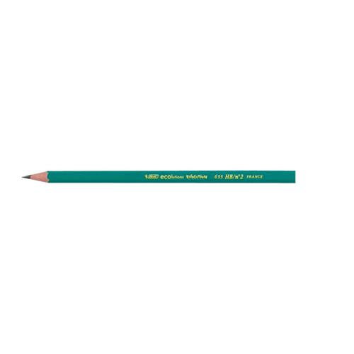 Photo de Crayons graphite HB N° 2 - Ecolution - Boîte de 12 - Multicolore - Bic