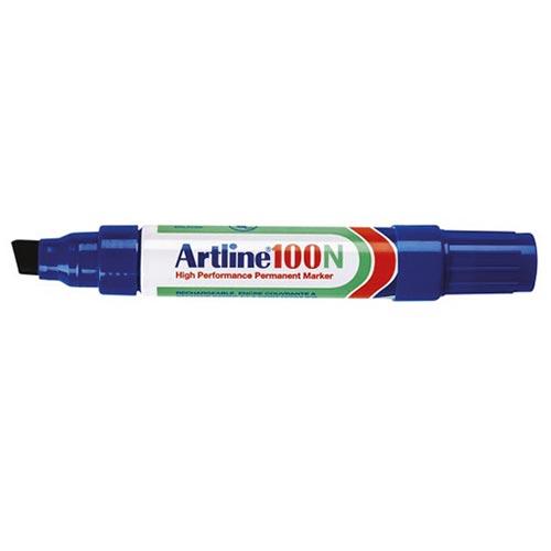 Photo de Marqueur - pointe biseauté - 7/12mm - Artline 100N - Bleu - Artline