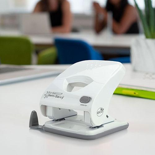 Photo de Perforateur Germ Savvy Eco X5 - Blanc - Rapesco