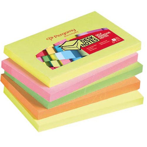 Photo de 12 blocs Notes - 76x127mm - 4 couleurs - Multicolore - Pergamy
