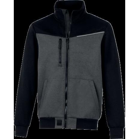 Photo de Sweat zippé molletoné gris/noir - SWABI - M