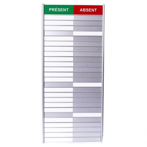 Photo de Tableau de présence 30 noms présent/absent
