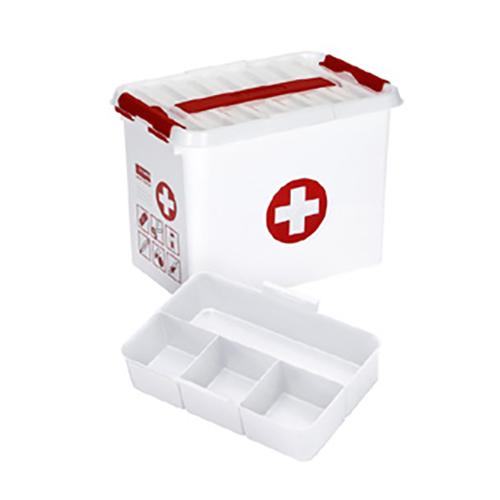 Photo de Boîte de premier soin avec insert 9L Sunware (vide) - Blanc - Sunware