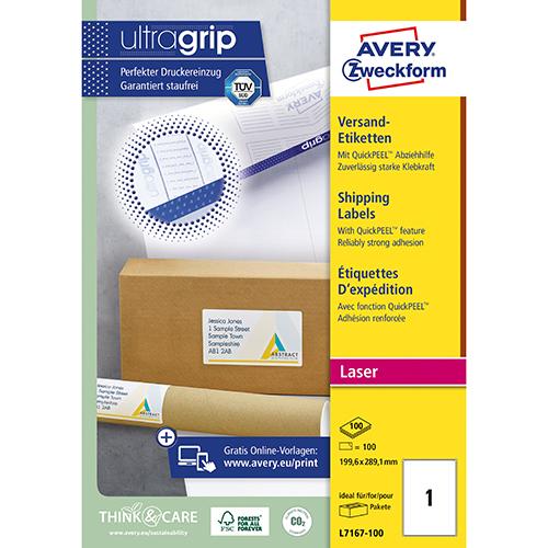 Photo de Etiquette 199.6 x 289.1 mm - Avery 7167 - Blanc - Avery