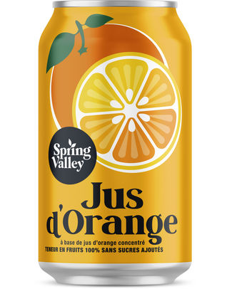 Photo de Jus d'Orange Spring fat cannette 33cl - paquet de 24