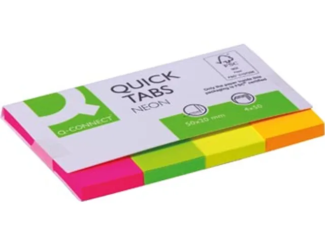 Photo de Quick Tabs, ft 20 x 50 mm, 4 x 50 onglets-Coul.assorties